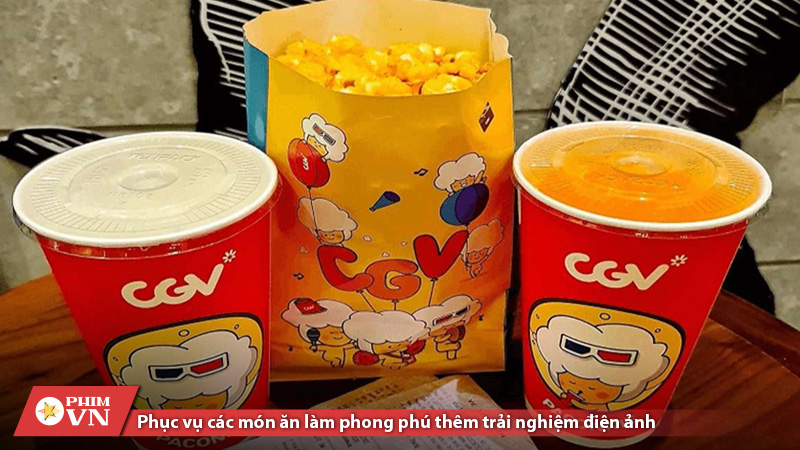 Aeon Mall Bình Tân có phục vụ các món ăn làm phong phú thêm trải nghiệm điện ảnh của bạn