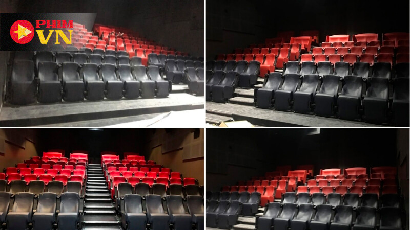 Không gian và ghế ngồi bên trong rạp Lotte Cinema Kosmo Tây Hồ