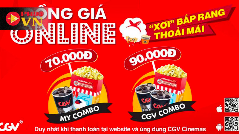 Khuyến mãi CGV combo bắp nước