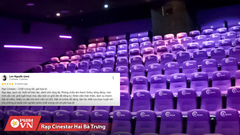 Rạp chiếu phim với không gian hiện đại và giá vé phải chăng