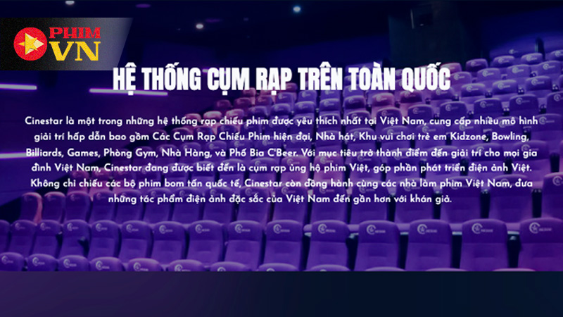 Đặt vé xem phim qua website Cinestar 