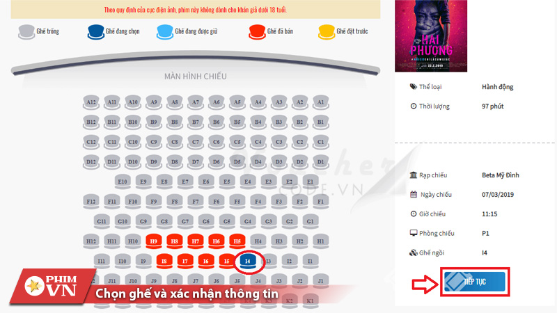 Đặt vé xem phim Beta