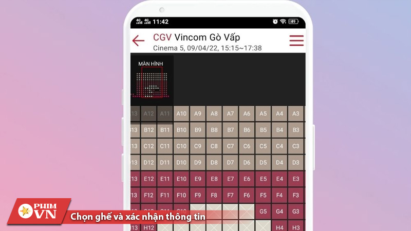 đặt vé CGV online