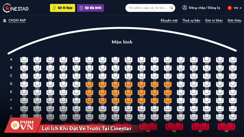 đặt vé cinestar